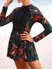 2026 Long Sleeve Shorts Swimwear Female With Zipper Tankini Two Pieces Skirt Swimsuit Women Bathers Bathing Swim Suit Beachwear_ecoleips.com