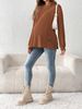 K New Maternity Wear Round Neck Long Sleeved Monochrome Top, Casual And Comfortable Maternity T-shirt. No Necklaces Or Other Accessories_ecoleips.com