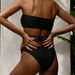 Women's Clothing Split Bikini Skirt Three Piece Black Halter Neck Sexy Swimsuit_ecoleips.com
