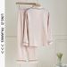 Women's Summer V-Neck Ice Silk Pajama Set – Long Sleeve & Pants, Soft & Breathable Loungewear (M-XL)_ecoleips.com