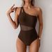 Women's Clothing Sexy One Shoulder Bikini Sports Swimsuit_ecoleips.com
