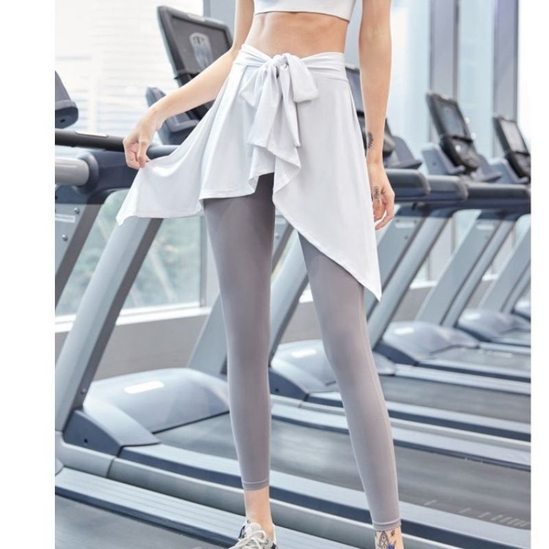 LazyZoom Quick-Dry Outdoor Yoga Pants With , Anti-Exposure Irregular Set For Women, Morning Jogging Sports Slimming Running_ecoleips.com