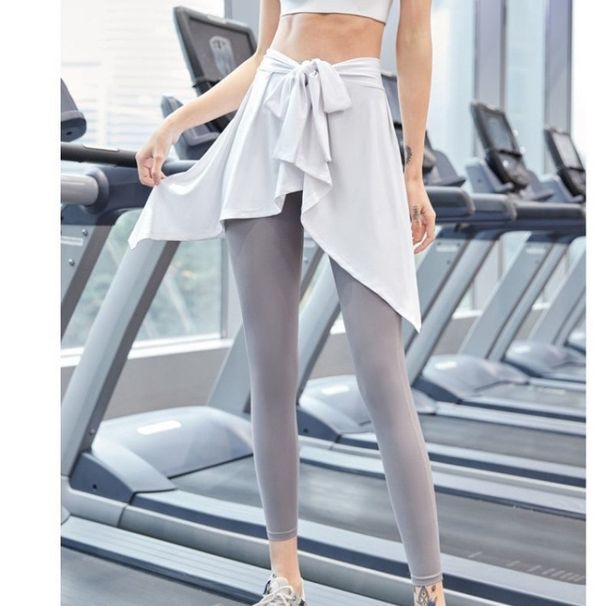 LazyZoom Quick-Dry Outdoor Yoga Pants With , Anti-Exposure Irregular Set For Women, Morning Jogging Sports Slimming Running_ecoleips.com