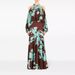 Women's Off-Shoulder Raglan Sleeve Dress Large Swing Slit Print Celebrity Style Temperament Holiday_ecoleips.com