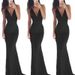 Women's Clothing Fashionable And Sexy Suspender Backless Long Skirts New Cocktail Party Evening Dresses_ecoleips.com