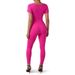 Women's Clothing New Short Sleeved Trousers Jumpsuit With Chest Pads Fitness Clothes Seamless Thread Yoga Jumpsuit_ecoleips.com