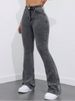 "Russian-Style Flared Jeans For Women – High-Waisted Bootcut Denim Pants (Size 25-32, Greyish Wash)"_ecoleips.com