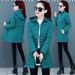 "Slim-Fit Mid-Length Puffer Jacket For Women – Lightweight Down Alternative, Waist-Defining Winter Coat"_ecoleips.com