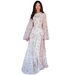 Elegant Cross-border European And American Women's New Floral Spring 2025 Fresh Long-sleeved Long Dress_ecoleips.com