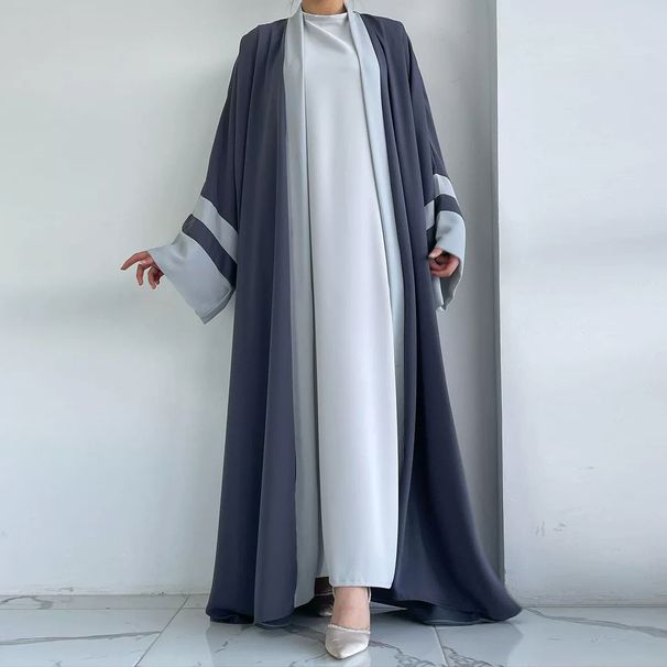 Women's Clothing Women's Muslim Two Piece Set Abaya Cardigan Robe Dubai Long Skirt Middle East Style Modest Abaya Dress_ecoleips.com