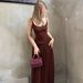 French Style Cold Shoulder 2025 Summer New Waist-Cinching Slimming Elegant Long Dress For Women Wholesale_ecoleips.com