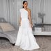 Women's Clothing Elegant And Comfortable Dress With Pure Color Shoulder Stitching Design, New Style For Seaside Vacation_ecoleips.com