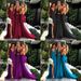 Women's Clothing Suspender Deep V Dress Bridesmaid Dress_ecoleips.com