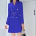 Women's Mid-Length Suit Jacket Double Breasted Long Outerwear For Spring And Autumn_ecoleips.com