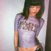 Summer 2024 Women's Sexy Mesh T-Shirt Short Sleeve Letter Print Midriff Baring Street Style Tight Fitting Sheer Top_ecoleips.com