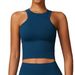 Women's Clothing Seamless Racerback Yoga Vest For Women Tight Fitting One Piece Stomach Covering Sports Top Yoga Wear 7725_ecoleips.com