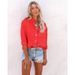 Aria Basics Aria Basics 's New Autumn Turn-down Collar European And American Women's Shirt, Solid Color Casual Loose Long-sleeve_ecoleips.com