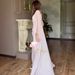 Elegant Short-Sleeve Mermaid Maxi Dress – Flowy Poly-Cotton Blend Dress With Princess Silhouette (S-Xxl, 4 Soft Colors, Wrinkle-Resistant)_ecoleips.com