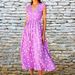Women Elegant Long Dress Stylish V‑Neck With Classic Polka Dot Print, Slim Silhouette & Flowy Big Swing Hem_ecoleips.com