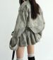 K New Camouflage Printing And Dyeing Ink Printing Coat Windbreaker Half Skirt Casual Set_ecoleips.com