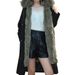 girl 2025 New Parka Women's Long Fashion Versatile Black Green_ecoleips.com