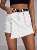 Women's Clothing Dress High Waist Denim Shorts Skirt With Stitching_ecoleips.com