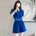 Casual Fashion Sports Suit For Women, New Summer Style, Slimming, Trendy, Stylish, Age-Reducing, Short-Sleeved Shorts,_ecoleips.com