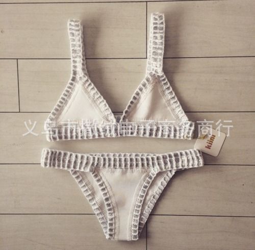 2023 Bestseller Handmade Crochet Bikini Knitted Patchwork Swimsuit Set_ecoleips.com