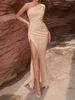 Women's Clothing One shoulder slit thigh formal dress female ball elegant long dress elegant dress birthday party _ecoleips.com