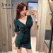 5132 New Style Sexy Deep V-neck, Low-cut Women's Clothing, Waist-cinching, Slimming, Bodycon Short Dress, Nightclub_ecoleips.com