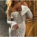 Women's Fashionable Off-Shoulder Long Dress Sexy Waist Cinching Lace Bell Sleeves Garment_ecoleips.com