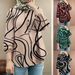 Women Tops Women Muslim Floral Shirt Robe Fashion Puff Sleeve_ecoleips.com