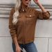 Women's Clothing lapel cardigan autumn new retro Maillard jacket coat_ecoleips.com