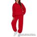 2025 European American Cross-border Autumn Winter Women's Casual Two-piece Set: Hooded Loose-fitting Long Pants_ecoleips.com