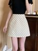 Dongdaemun Women's Polka Dot Midi Skirt High Waisted Bodycon A-Line Versatile Short Skirt Spring Collection 2025_ecoleips.com