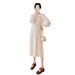 Autumn Winter New Korean Fashion Knitted Maternity Dress_ecoleips.com