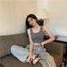 High Waisted Cropped Tank Top for Women Sleeveless Unique Design Layering Outerwear_ecoleips.com
