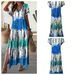 Boho Chic V-Neck Short Sleeve Maxi Dress - Flowy Tie-Dye Print Casual Long Dress For Women, Relaxed Fit_ecoleips.com