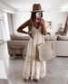 Women's Dress Casual Lace Splicing Sleeveless Long Dress_ecoleips.com