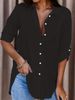 Women's Clothing Shirt Large Size Medium And Long Half Sleeve Elegant Temperament_ecoleips.com