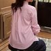 Women's Casual Fashion Long Sleeve Shirt Striped Ruffle Cardigan Top Spring Autumn_ecoleips.com