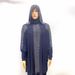 Verve Plus Size Style Ice Silk Rhinestone Double Hat Loose Worship Dress Set Arabic Abaya_ecoleips.com