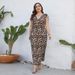 Women's Clothing The High Elastic V Neck Knitted Leopard Print Large Size Dress Sexy Slim Waist Casual Long Skirt_ecoleips.com