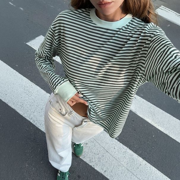 DiYun European And American Casual Style Versatile Long-Sleeve T-Shirt Vest Top Women's Clothing 2026_ecoleips.com