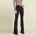 Women's Clothing Bell Bottom Pants Spring And Summer Black Elastic High Waist Jeans Women's Big Bell Bottom Wide Leg Loose Slim_ecoleips.com