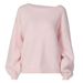 Women's Style Low Round Neck Off-Shoulder Pullover Loose Knit Sweater Autumn Winter New_ecoleips.com