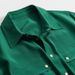 2025 New Summer Collared With Elegant Design, Hong Kong Style Retro Top, Stylish Women's Short-Sleeve Curled-Edge Shirt_ecoleips.com