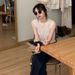 ZOEVA Ice Silk Apricot Color Cross Knit Sweater Women's Summer Camisole Women's Design Sense Open-back Foreign Style Slimming Sleeveless Top_ecoleips.com