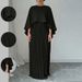 Spring Women's Solid Color Slim Fit Suit Round Neck Pleated Waist = Casual Pant Set For Ladies_ecoleips.com