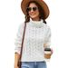 Aria Basics Aria Basics Chunky Cable Knit Turtleneck European And American Solid Color Casual Sweater Women's Short Loose Pullover_ecoleips.com